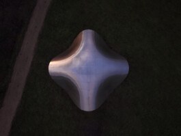 Draufsicht mit Kran, Airfoil Aachen, grafische Anordnung der 144 Präzisionsplatten als gestalterisches Motiv. Produkt-Fotografie